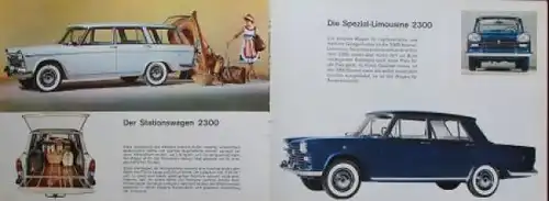 Steyr Fiat 1800 B 2300 Modellprogramm 1962 Automobilprospekt (9088)