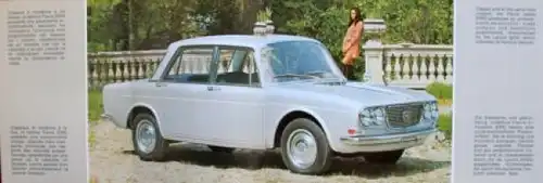 Lancia Flavia 2000 Modellprogramm 1969 Automobilprospekt (0918)