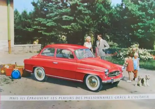 Skoda Octavia Modellprogramm 1957 Automobilprospekt (4702)