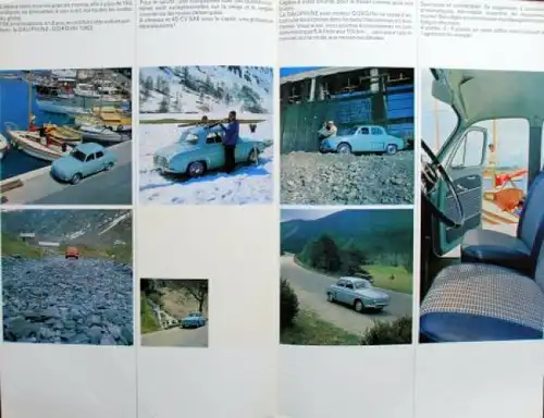 Renault Dauphine Gordini Modellprogramm 1963 Automobilprospekt (8091)