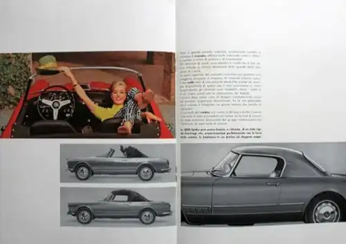 Alfa Romeo 2000 Spider Modellprogramm 1960 Automobilprospekt (3851)