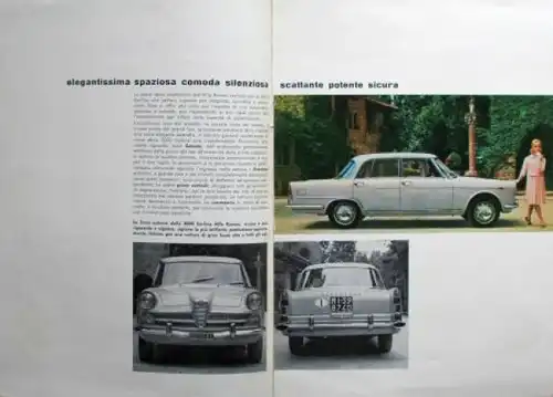 Alfa Romeo 2000 Berlina Modellprogramm 1960 Automobilprospekt (0300)