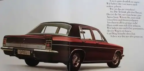 Opel Diplomat V8 Modellprogramm 1969 Automobilprospekt (7529)