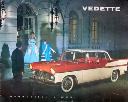 Simca Vedette Modellprogramm 1959 Automobilprospekt (7558)
