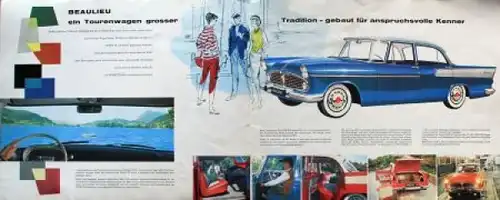 Simca Vedette Modellprogramm 1959 Automobilprospekt (7558)