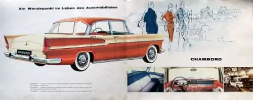 Simca Vedette Modellprogramm 1959 Automobilprospekt (7558)