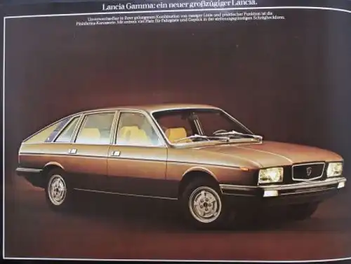 Lancia Gamma Berlina Modellprogramm 1977 Automobilprospekt (4119)