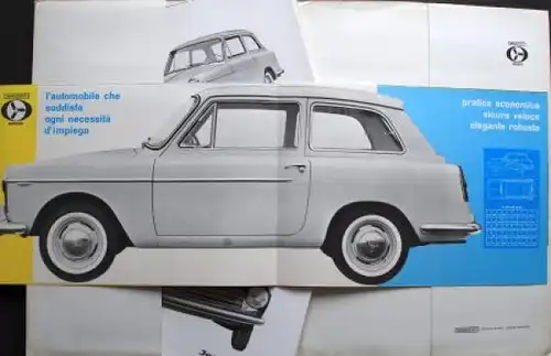Innocenti 950 Austin A 48  Modellprogramme 1960 Pressemappe mit 2 Prospekten + Fotos (1106)