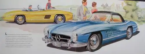 Mercedes-Benz 300 SL Roadster Modellprogramm 1958 Automobilprospekt (3054)