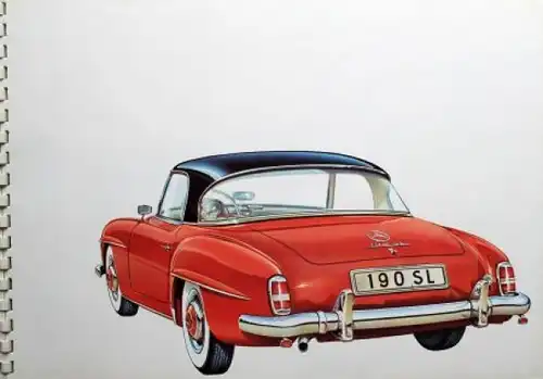 Mercedes-Benz 190 SL Roadster Coupe Modellprogramm 1960 Automobilprospekt (0886)