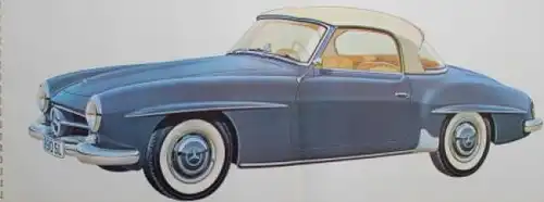 Mercedes-Benz 190 SL Roadster Coupe Modellprogramm 1960 Automobilprospekt (0886)