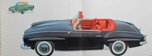 Mercedes-Benz 190 SL Roadster Coupe Modellprogramm 1960 Automobilprospekt (0886)