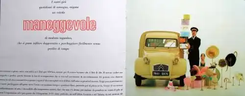 Citroen 2 CV Modellprogramm 1962 "Che voi siate" Automobilprospekt (4091)