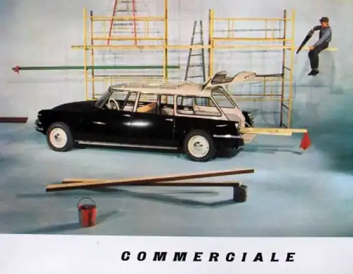 Citroen ID 19 Commerciale Modellprogramm 1961 Automobilprospekt (3449)