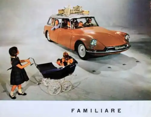 Citroen ID 19 Familiale Modellprogramm 1961 Automobilprospekt (3452)