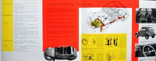 Citroen 2 CV Modellprogramm 1958 Automobilprospekt (7340)