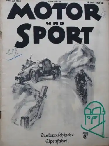 "Motor & Sport" Motor-Zeitschrift Pössneck 1925 (8545)