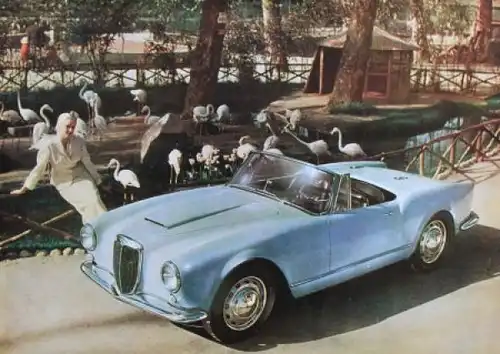 Lancia Aurelia G.T. 2500 Convertible Modellprogramm 1955 Automobilprospekt (0570)