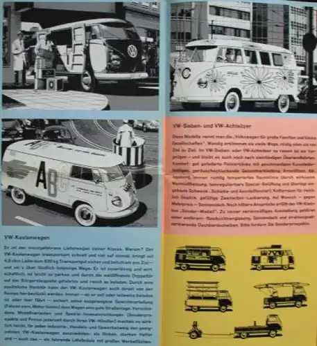 Volkswagen T1 Transporter Modellprogramm 1958 "Weiterkommen mit Transporter" Automobilprospekt (0462)