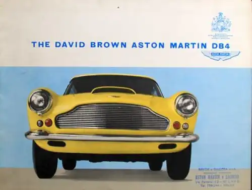 Aston Martin DB 4 Modellprogramm 1959 Automobilprospekt (7338)