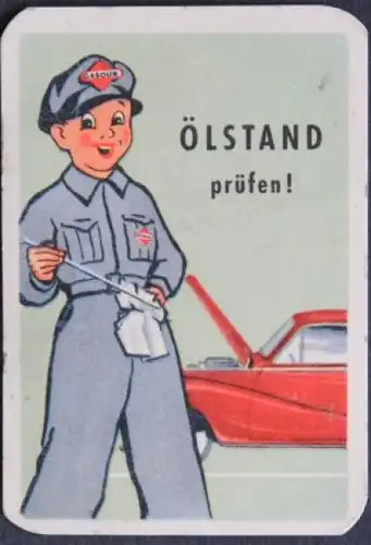 Gasolin Kundendienst Werbekarte "Ölstand prüfen" 1956 (1751)