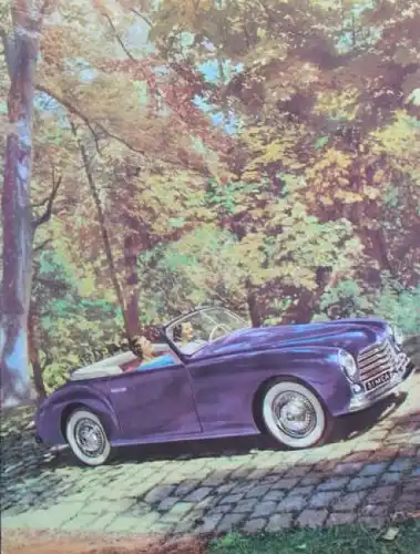 Simca 8 Sport Cabriolet Modellprogramm 1950 Automobilprospekt (2234)