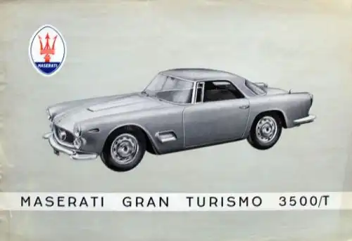 Maserati Gran Turismo 3500 Modellprogramm 1957 Automobilprospekt (1643)