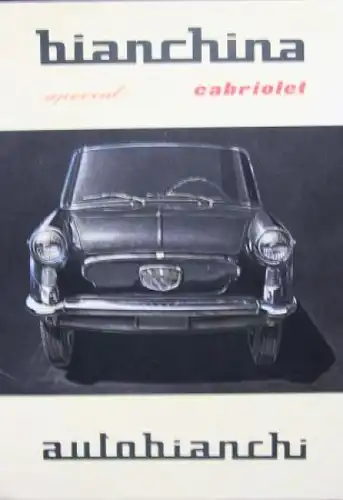 Autobianchi Bianchina Cabriolet Special Modellprogramm 1960 Automobilprospekt (5873)