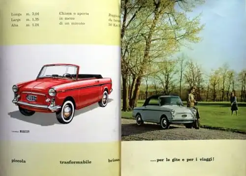 Autobianchi Bianchina Cabriolet Special Modellprogramm 1960 Automobilprospekt (5873)