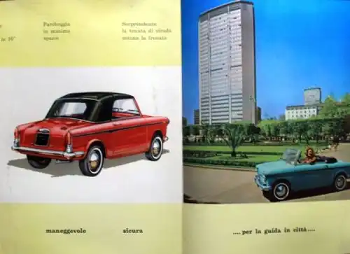 Autobianchi Bianchina Cabriolet Special Modellprogramm 1960 Automobilprospekt (5873)