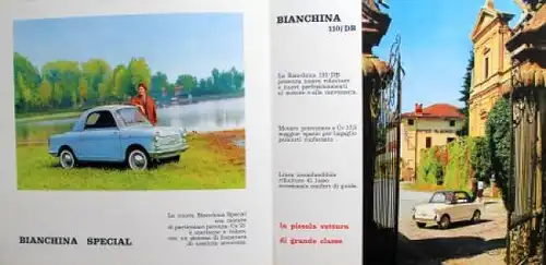 Autobianchi Bianchina 110 DB Modellprogramm 1959 Automobilprospekt (4822)