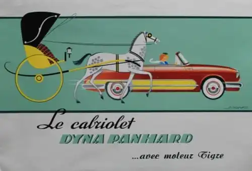 Panhard Dyna Z Cabriolet Tigre Modellprogramm 1958 Automobilprospekt (0743)