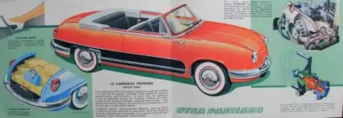Panhard Dyna Z Cabriolet Tigre Modellprogramm 1958 Automobilprospekt (0743)