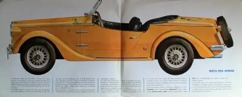 Siata 850 Spring Modellprogramm 1969 Automobilprospekt (8371)