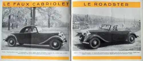 Citroen 7 CV Traction Avant Modellprogramm 1934 "La 7" Automobilprospekt (0869)