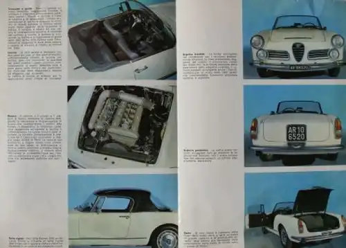 Alfa Romeo 2600 Spider Modellprogramm 1962 Automobilprospekt (1034)
