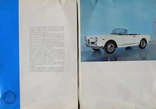 Alfa Romeo 2600 Spider Modellprogramm 1962 Automobilprospekt (1034)