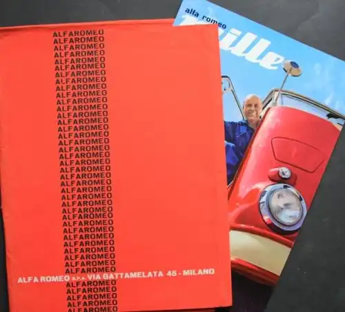 Alfa Romeo Mille Modellprogramm 1960 Lastwagenprospekt in Originalmappe (8691)