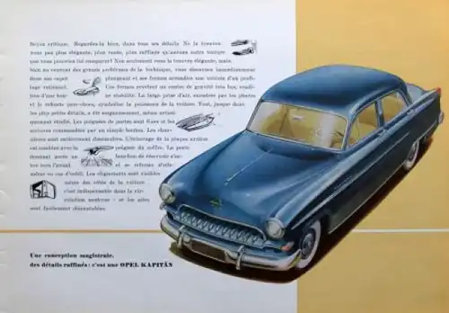 Opel Kapitän Modellprogramm 1955 Automobilprospekt (8962)