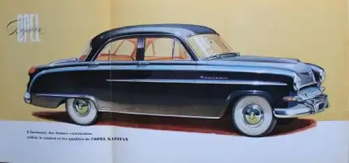 Opel Kapitän Modellprogramm 1955 Automobilprospekt (8962)