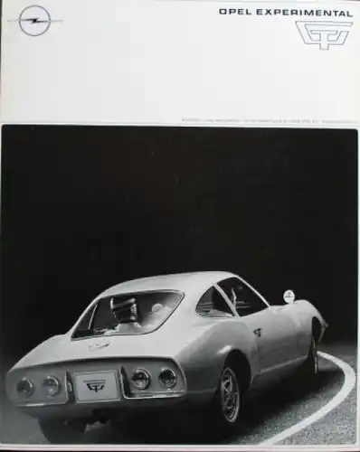 Opel GT Experimental Modellprogramm 1967 Automobilprospekt (8972)