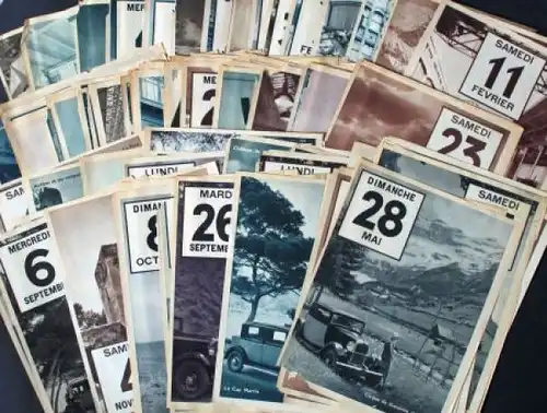 Citroen Modellprogramm 1933 hundertdreißig Kalenderblätter (2902)