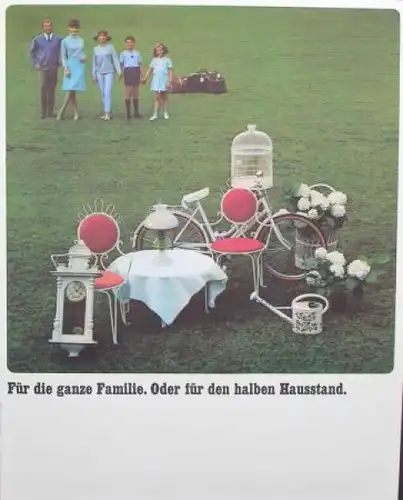 Opel Kadett Modellprogramm 1965 "Für die ganze Familie" Automobilprospekt (7734)