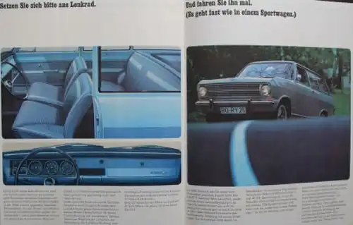 Opel Kadett Modellprogramm 1965 "Für die ganze Familie" Automobilprospekt (7734)
