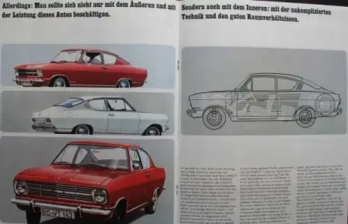 Opel Kadett Coupe Modellprogramm 1965 Automobilprospekt (9567)