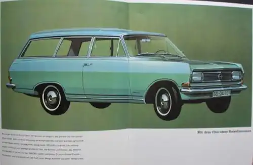 Opel Rekord CarAVan Modellprogramm 1965 Automobilprospekt (7279)