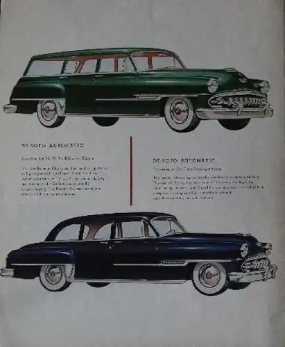 DeSoto Modellprogramm 1954 Autompbilprospekt (9812)