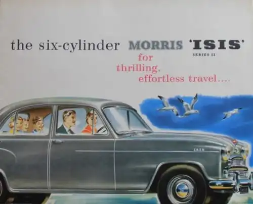 Austin Morris Isis 6 Zylinder Modellprogramm 1956 Automobilprospekt (2280)