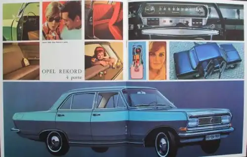 Opel Rekord Coupe Modellprogramm 1965 Automobilprospekt (2833)