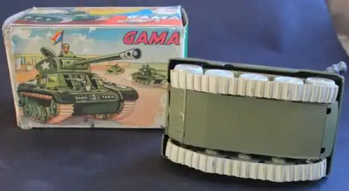 Gama Panzer Medium Tank 1958 Blechmodell mit Friktionsantrieb in Originalkarton (5662)